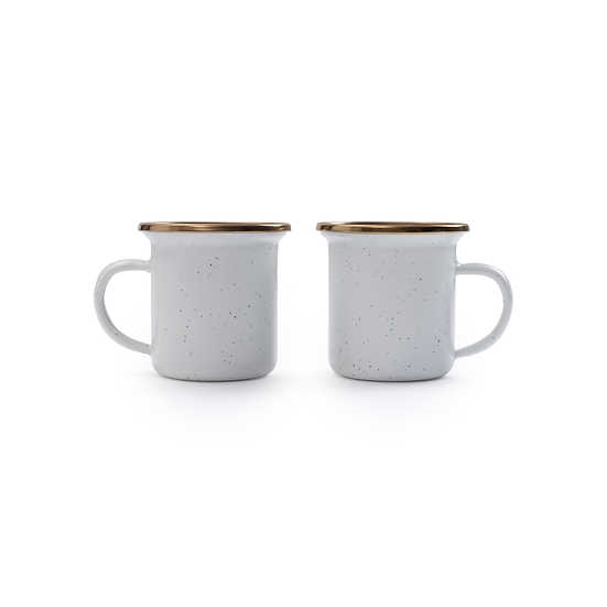 Barebones Enamel Espresso Cup Set - Eggshell CKW-394
