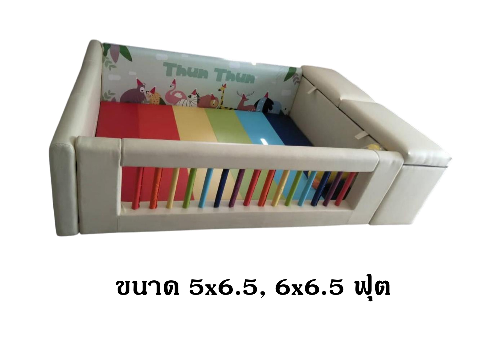 คอกกั้นเด็ก ลายสัตว์น่ารัก มีช่องเก็บของ, คอกกั้นเด็ก,เตียงเด็ก,เบาะหนังนุ่มนิ่ม softplay, indoor playground kidszone ,สวนสนุกในร่ม ,รับสั่งทำบ่อบอล เตียงเด็ก ตามขนาด