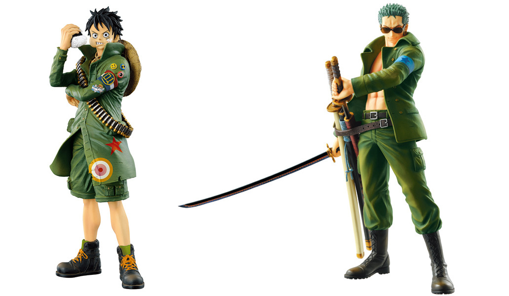 Luffy & Zoro Military Style ของแท้ JP แมวทอง - Ichiban Kuji Banpresto [โมเดลวันพีช] (2 ตัว)