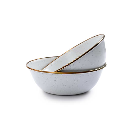 Barebones Enamel Bowl Set White CKW-390