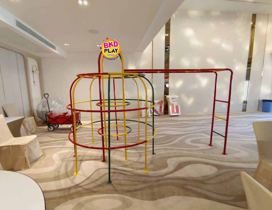 โดมกลมมีบาร์ไต่, เครื่องเล่นสนามกลางแจ้ง , เครื่องเล่นสนามแบบเหล็ก,ชิงช้า,สไลเดอร์,โยกเยกเหล็ก, ม้าหมุน, OutdoorPlayground, ราคาโรงงาน ขนาด 130x250x130 ซม