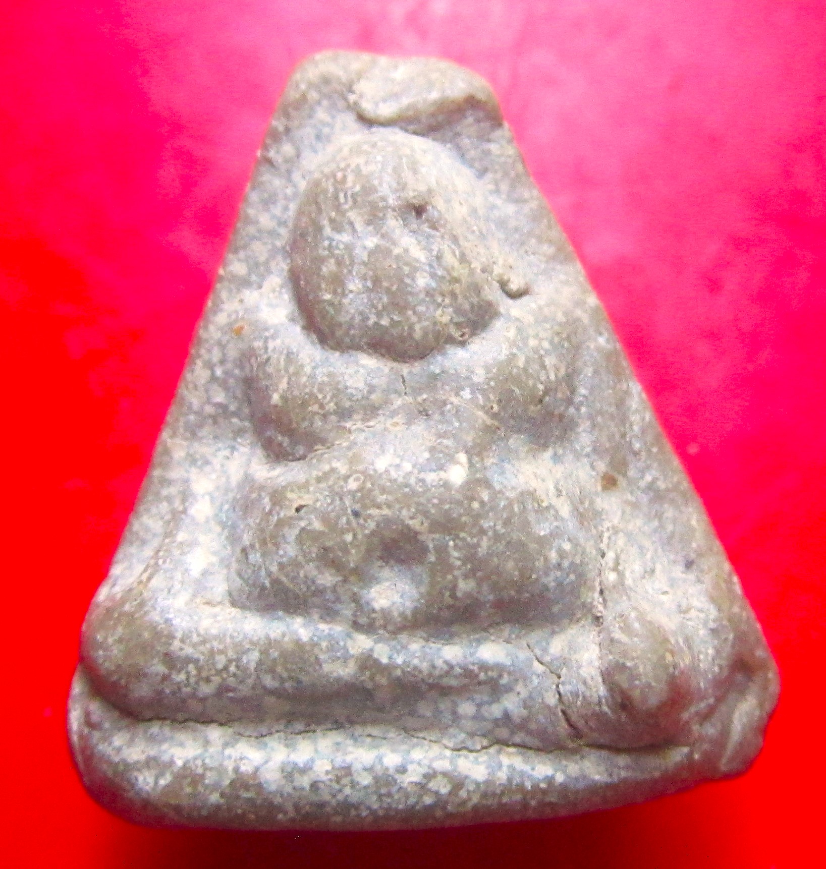 พระสังกัจจายน์ เนื้อผงน้ำมัน วัดชนะสงคราม กรุงเทพฯ พระเก่าเนื้อใส