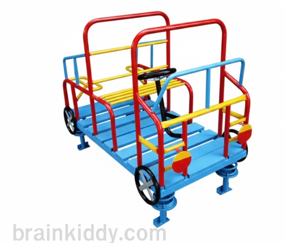 สปริงโยกรถ, เครื่องเล่นสนามกลางแจ้ง , เครื่องเล่นสนามแบบเหล็ก,รถโยกหัดขับเด็ก OutdoorPlayground, ราคาโรงงาน ขนาด 100x150x100 ซม.