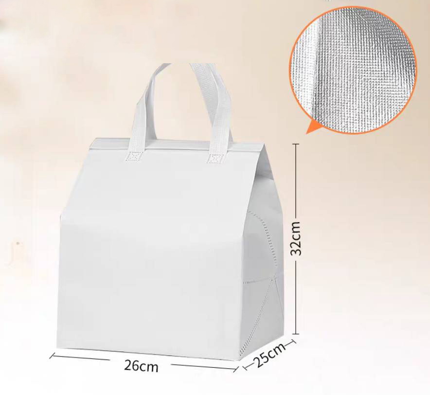 ถุงหิ้วเก็บความอุณหภูมิ ถุงเค้ก ถุงฐานกว้าสง ถุงฟอยล์เก็บความเย็น ถุงเก็บอุณหภูมิ ถุงไอติม ถุงกาแฟ ถุงเค้ก พิมพ์ Logo ได้