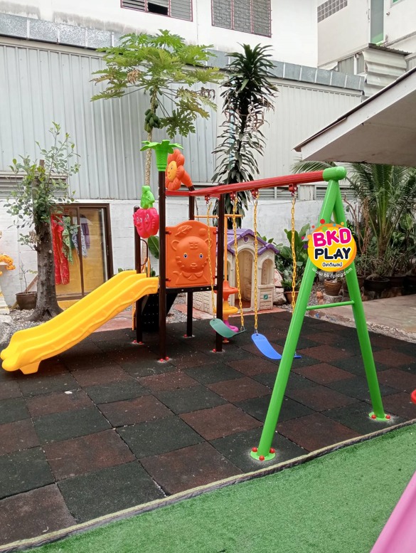 ส่งฟรีทั่วไทย เครื่องเล่นสนาม กลางแจ้ง ชุดสวนต้นไม้พร้อมชิงช้า สไลเดอร์, กระดานลื่น, ของเล่น,ครุภัณฑ์สนามเด็กเล่น, สพฐ,โครงการโรงเรียนประชารัฐ