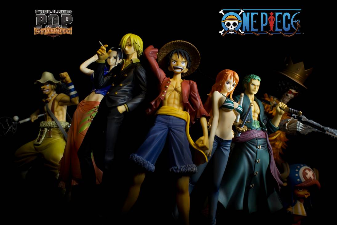 Straw Hat Pirates New World Set ของแท้ JP แมวทอง - POP Sailing Again Megahouse [โมเดลวันพีช] (9 ตัว)