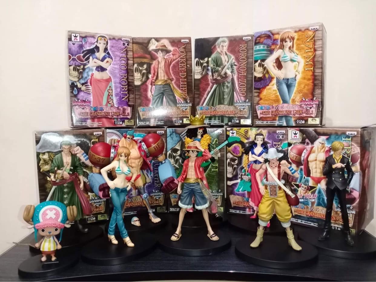Straw Hat Pirates New World Set ของแท้ JP แมวทอง - Grandline Men / Lady Banpresto [โมเดลวันพีช] (9 ตัว)