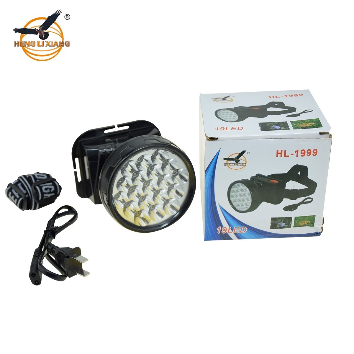 ไฟฉายคาดหัว/ไฟฉายส่องกบ LED รุ่น: HL-1999 (มีกระจกแสงเหลืองแถมมาในกล่อง)