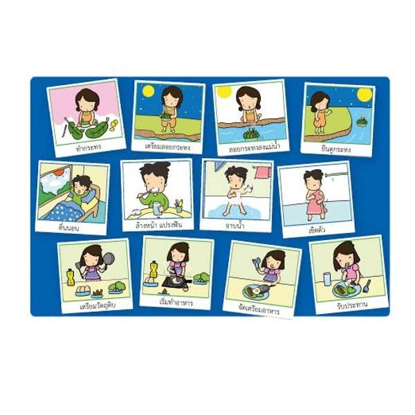 ชุดเกมบัตรภาพเรียงลำดับเหตุการณ์ สื่อการสอนอนุบาล,ปฐมวัย,ของเล่นเสริมพัฒนาการ, ของเล่นเสริมทักษะ