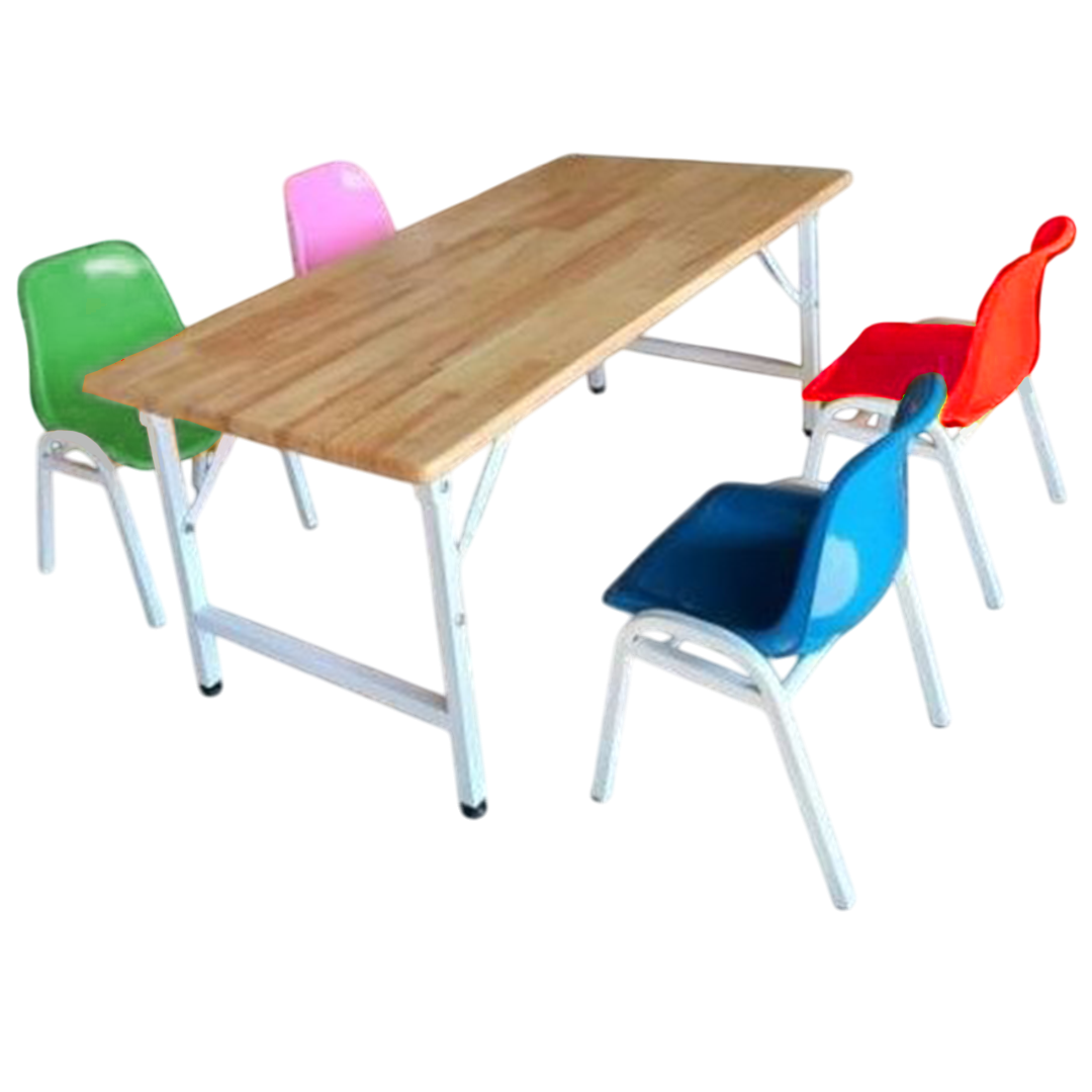โต๊ะอนุบาลไม้ยางพับได้ พร้อมเก้าอี้ โพลี ,กิจกรรมกลุ่ม โต๊ะเขียนหนังสือเด็ก โต๊ะพร้อมเก้าอี้เด็กพร้อมส่ง สำหรับเด็ก อนุบาล โรงเรียน เนอสเซอรี่ ศูนย์พัฒนาเด็กเล็ก