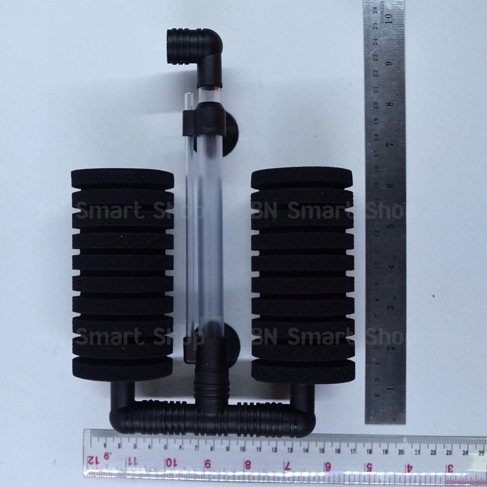 กรองฟองน้ำแบบคู่ XINYOU รุ่น xy-2822 ให้ออกซิเจนพร้อมเป็นกรองในตัว ฟองน้ำใหญ่ถอดทำความสอาดได้ง่าย