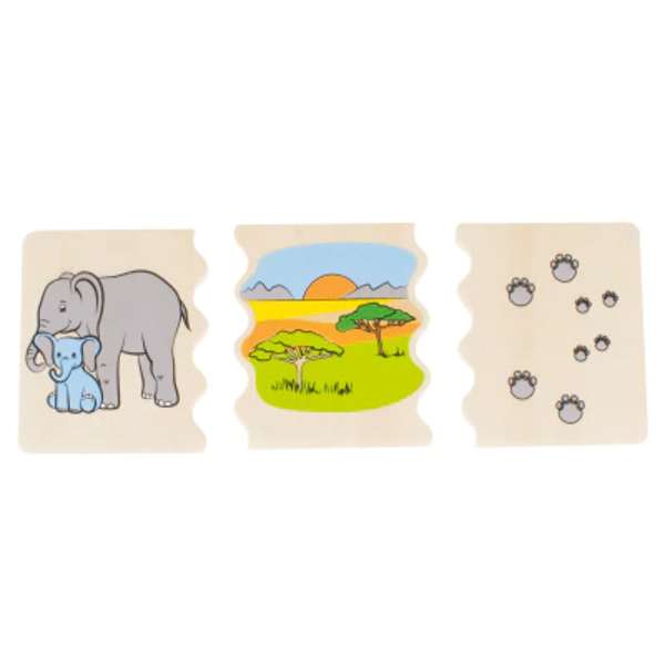 โดมิโนชุดแหล่งอาศัยของสัตว์, ของเล่นไม้, ของเล่นเสริมพัฒนาการเด็ก, ของเล่นเด็กอนุบาล, สื่อการสอนเด็กอนุบาล, พร้อมส่ง