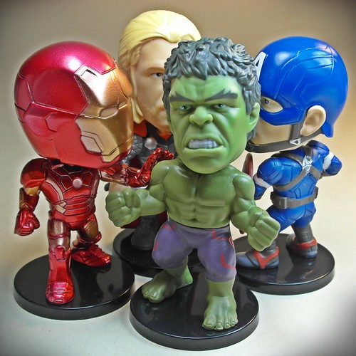 Avengers Age of Ultron ของแท้ JP - Mini Wacky Wobblers Funko [โมเดล Marvel] (4 ตัว)