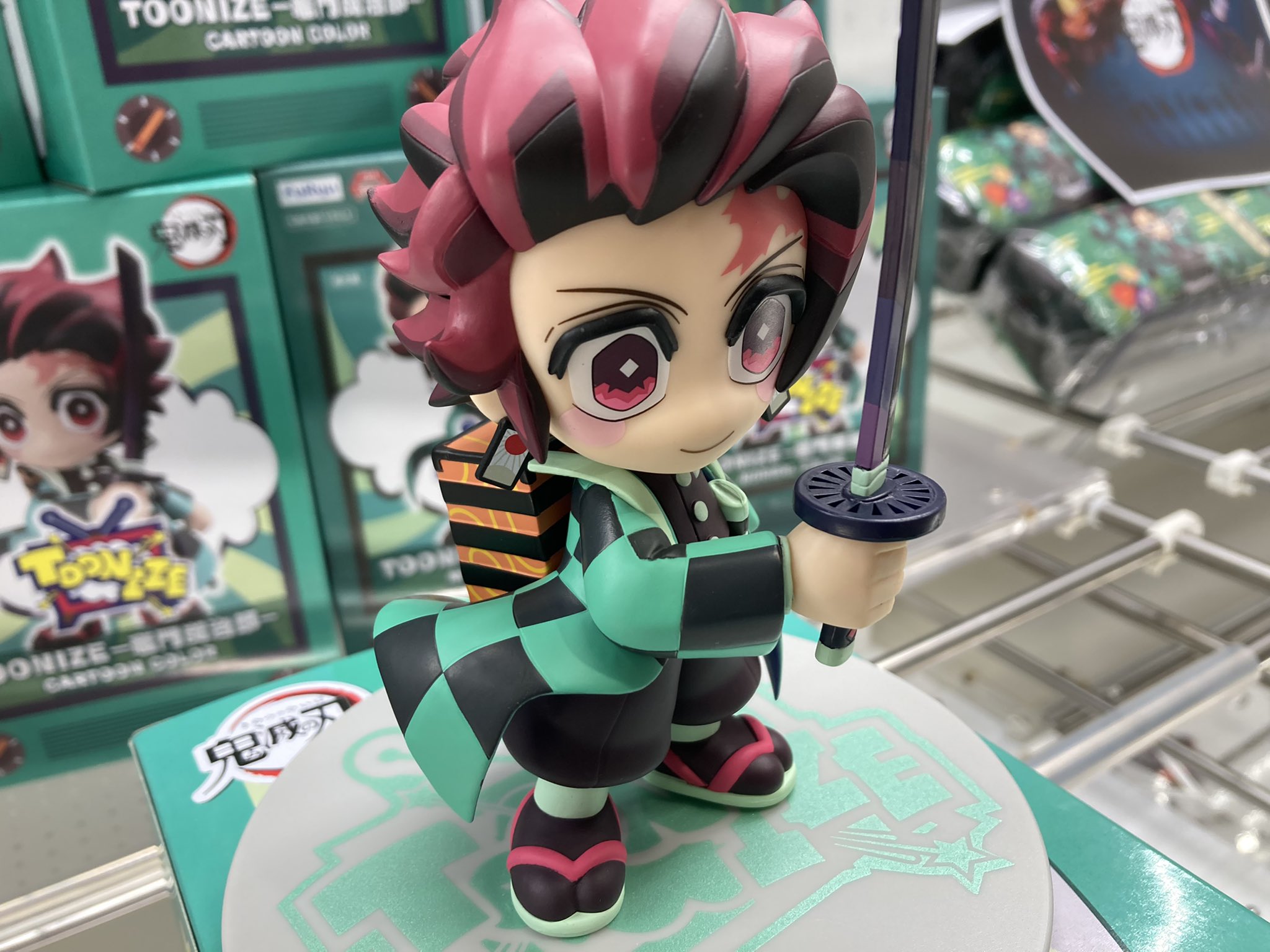 Tanjiro Cartoon Color ของแท้ JP - Toonize FuRyu [โมเดล Demon Slayer]