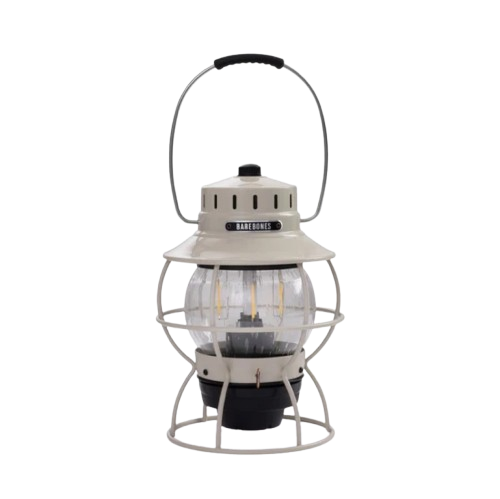 Barebones Railroad Lantern Vintage White LIV-180