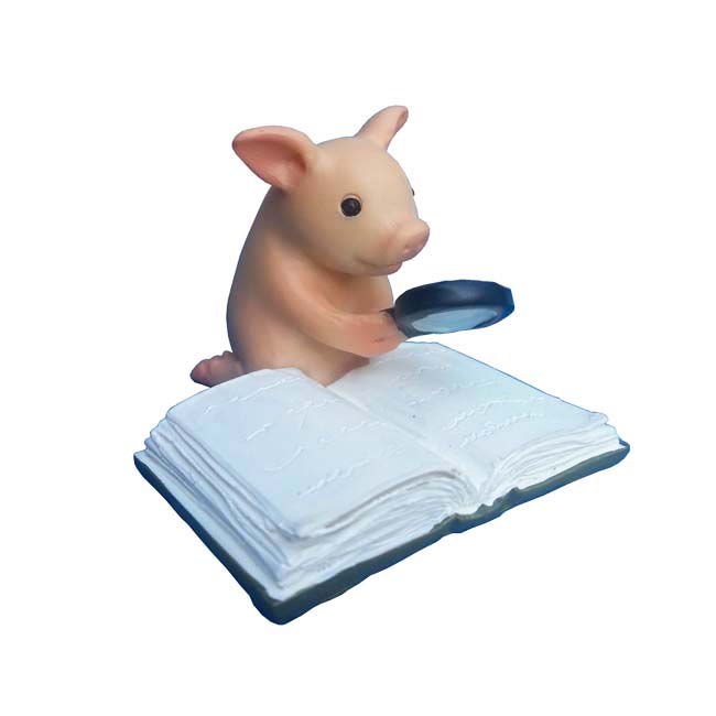 ตุ๊กตาหมูน่ารักกวน ๆ ท่า นั่งอ่านหนังสือ น่ารักน่าชังใช่ย่อย ตุ๊กตาหมูน่ารักกวน ๆ ท่า นั่งอ่านหนังสือ น่ารักน่าชังใช่ย่อย