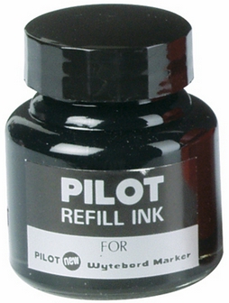 หมึกเติมปากกาไวท์บอร์ด [PILOT] 30cc. ดำ