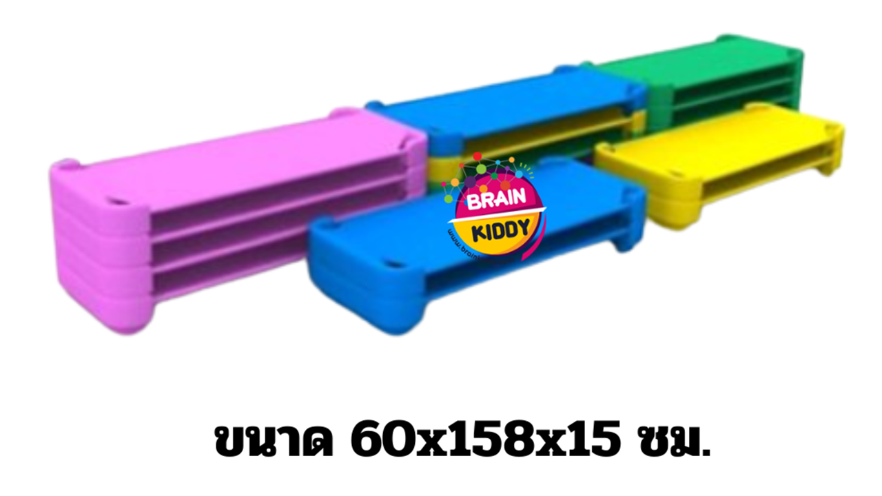 เตียงผ้าตาข่าย ขอบพลาสติก เตียงผ้าใบ เตียงเด็กเตรียมอนุบาล -อนุบาล3 สำหรับโรงเรียน ศูนย์พัฒนาเด็กเล็ก