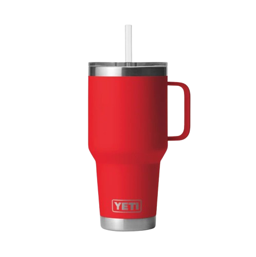 Rambler 35Oz Mug With Straw Lid Rescue Red