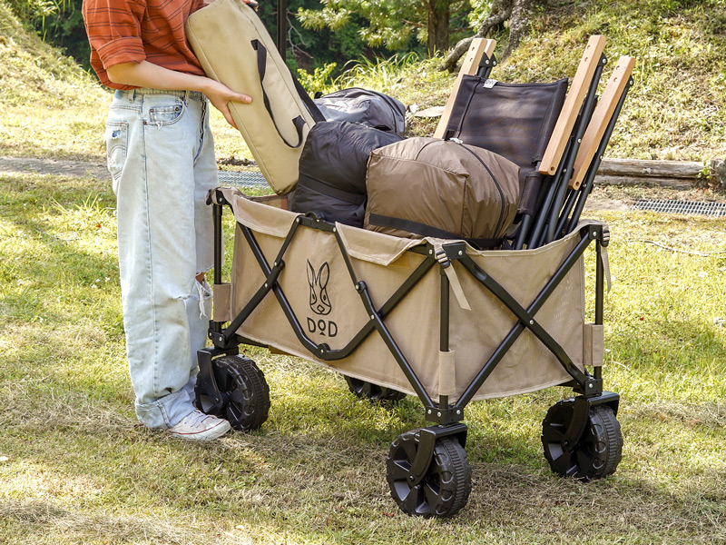 DoD Folding Carry Wagon Washable Fat Tire Tan C2-835-TN