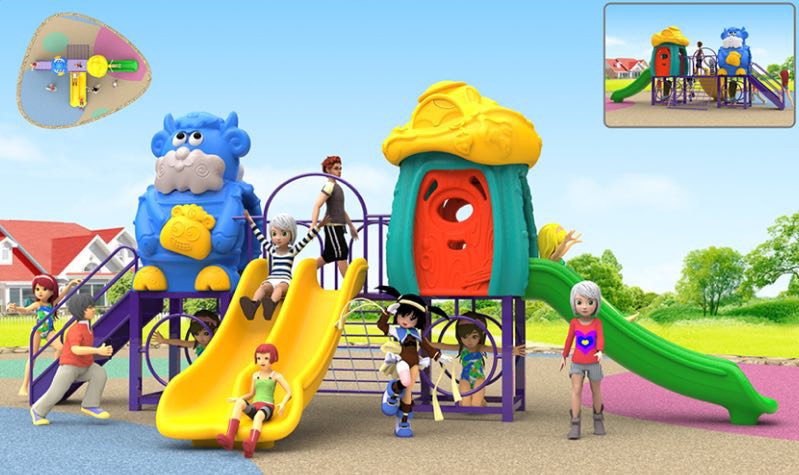 เครื่องเล่นสนามกลางแจ้ง ชุด บ้านเจ้าแกะ / เครื่องเล่นสนามกลางแจ้ง ชุด SHEEP HOUSE AND SLIDE