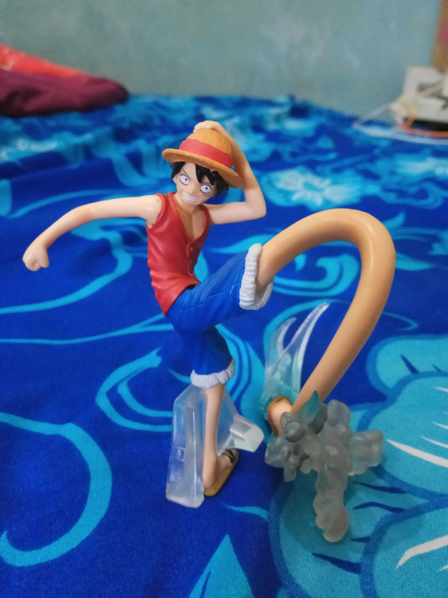 Luffy ของแท้ JP แมวทอง - Attack Motions Bandai [โมเดลวันพีช]