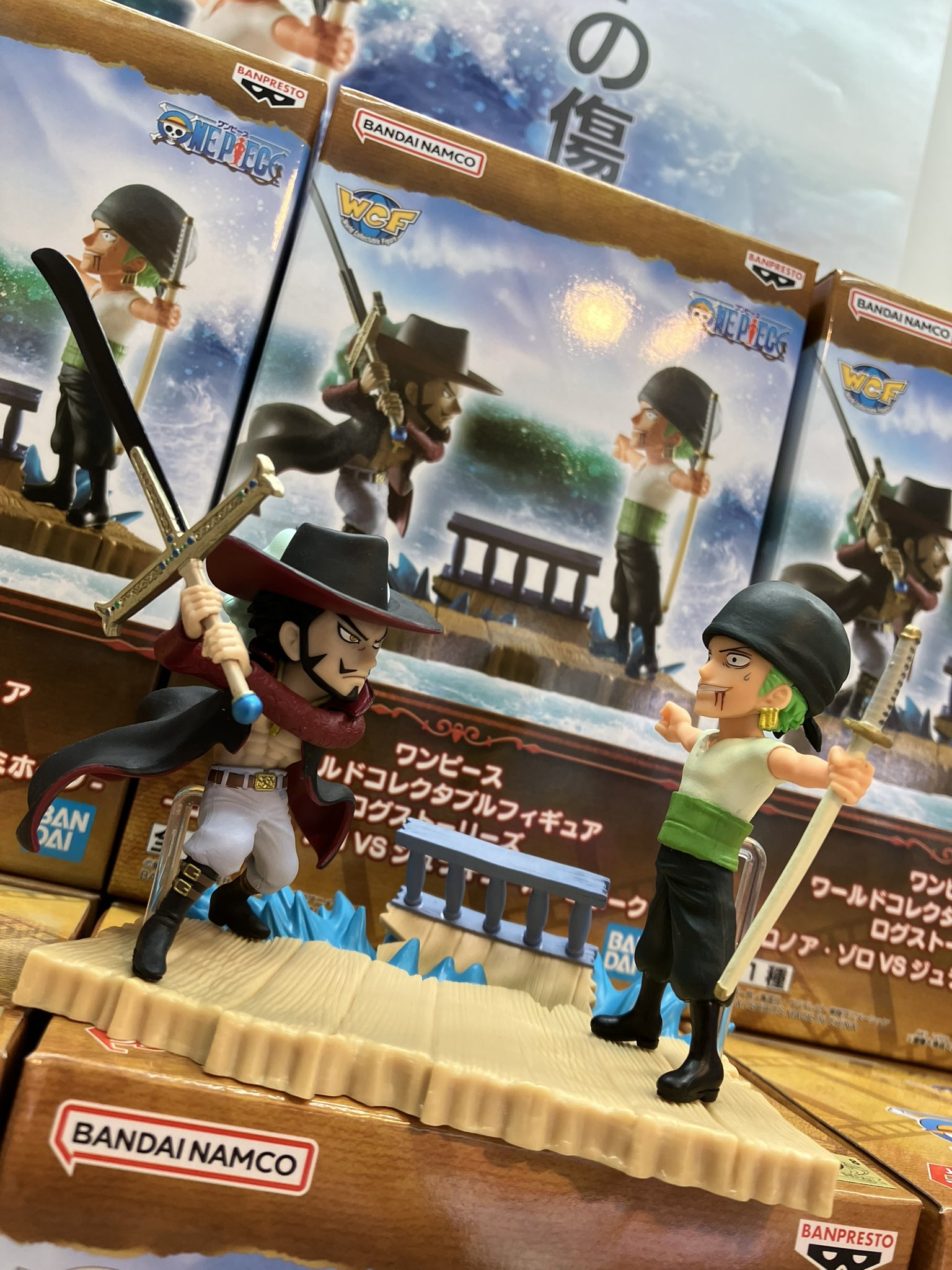 Zoro & Mihawk ของแท้ JP แมวทอง - WCF Banpresto [โมเดลวันพีช] (2 ตัว)