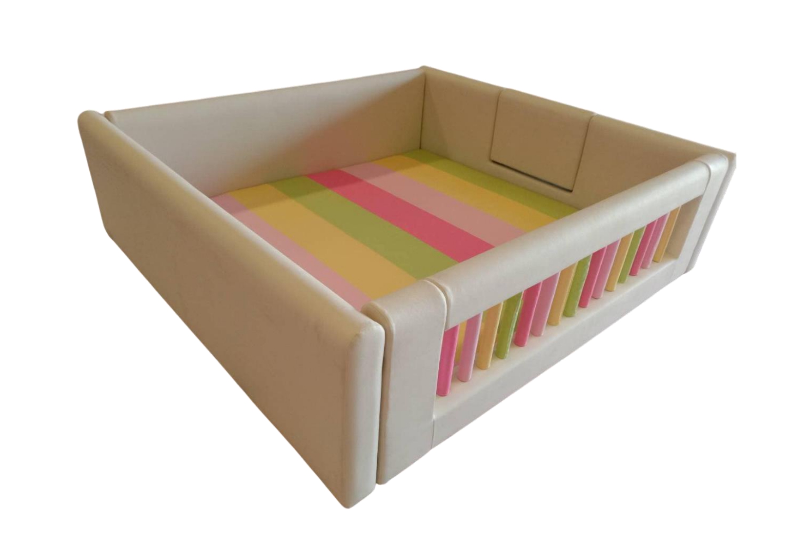 คอกกั้นเด็ก สี่เหลี่ยมมีประตู , คอกกั้นเด็ก,เตียงเด็ก,เบาะหนังนุ่มนิ่ม softplay, indoor playground kidszone ,สวนสนุกในร่ม ,รับสั่งทำบ่อบอล เตียงเด็ก ตามขนาด