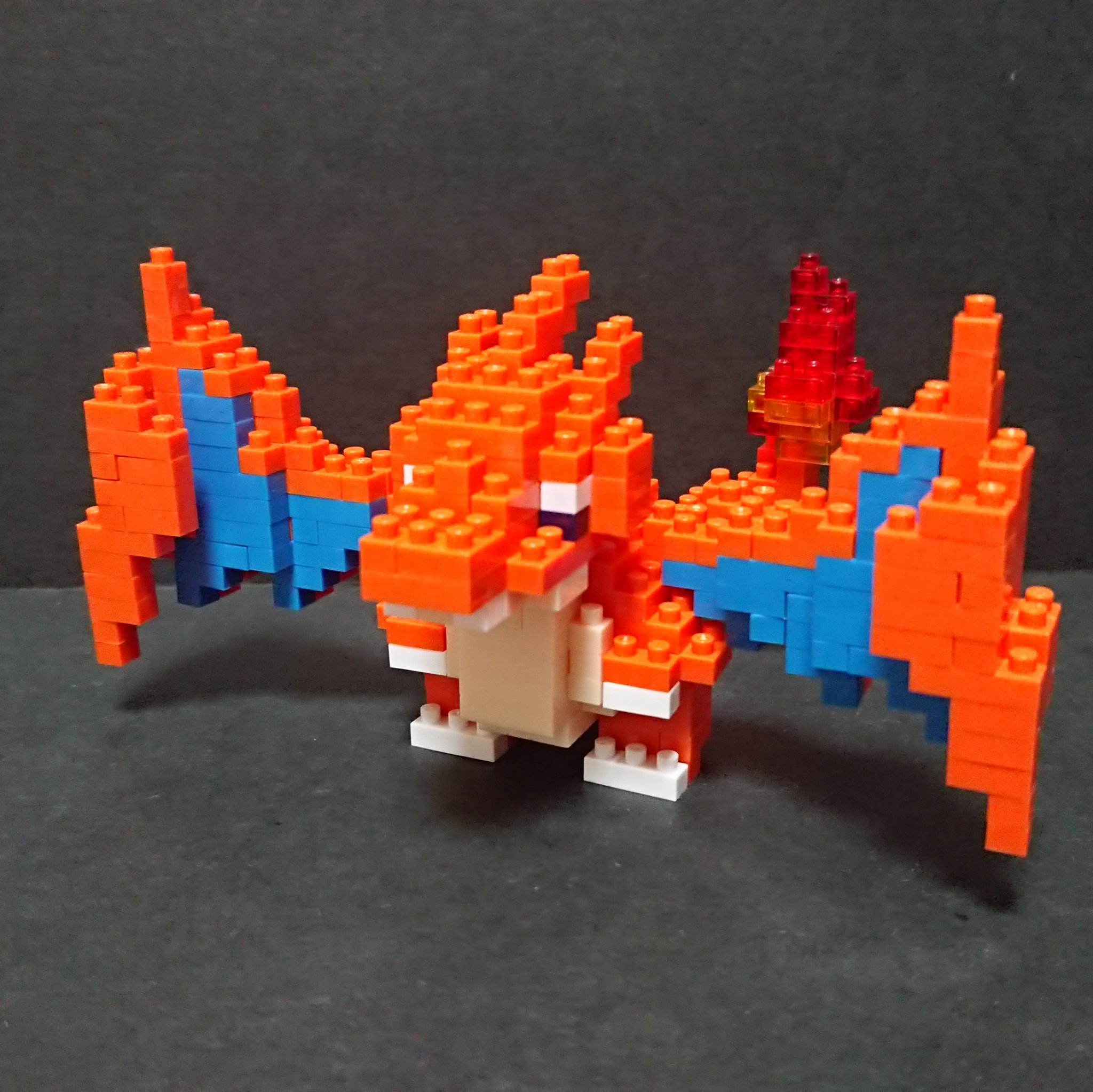 Mega Charizard Y (แบบประกอบ) ของแท้ JP - Nanoblock Kawada [เลโก้โปเกมอน]