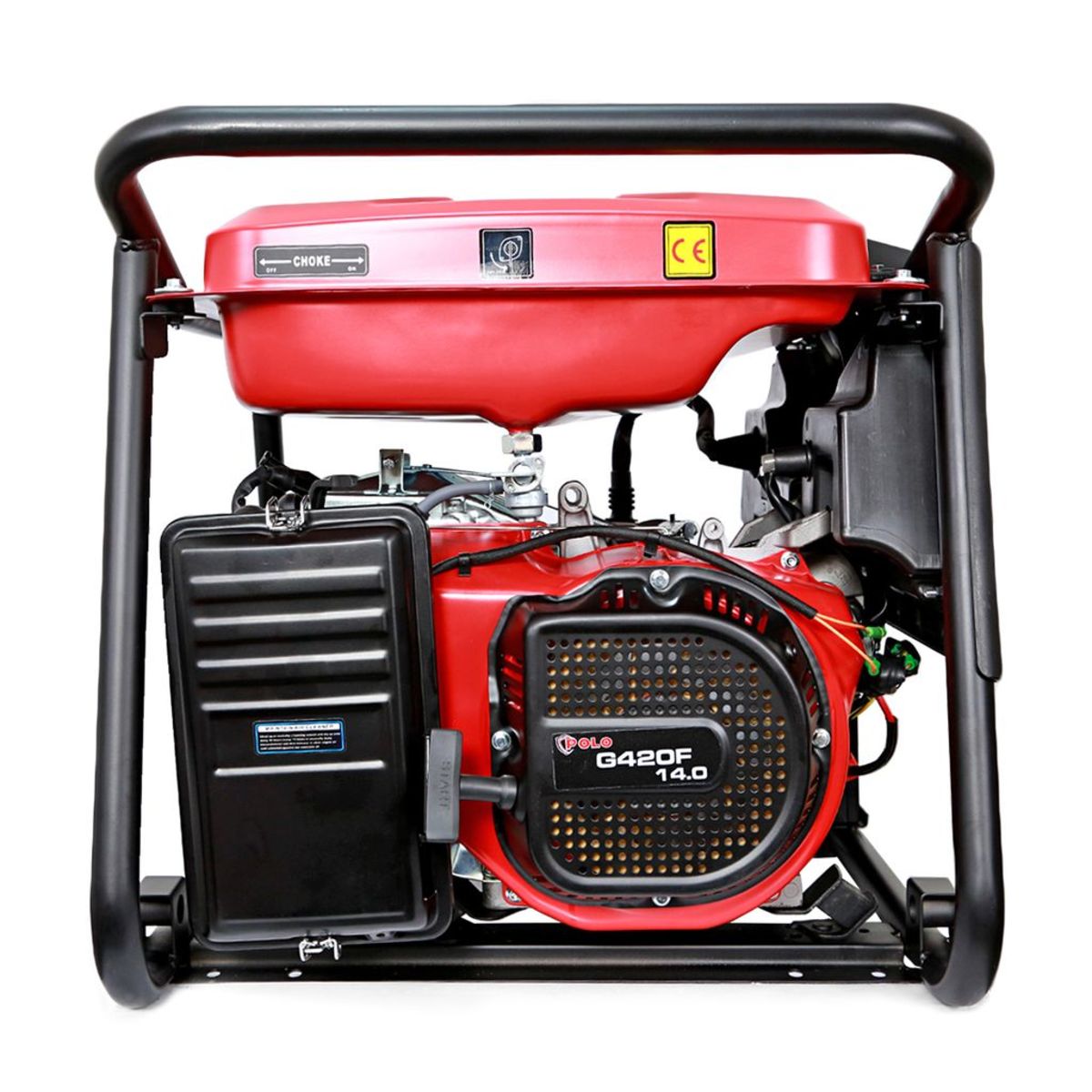 เครื่องปั่นไฟเบนซินอเนกประสงค์ "POLO" #KT7500VDDC MAX. 6500 วัตต์ (6.5 KW.) RATING 6000W.(6KW.) 220V. กุญแจสตาร์ท