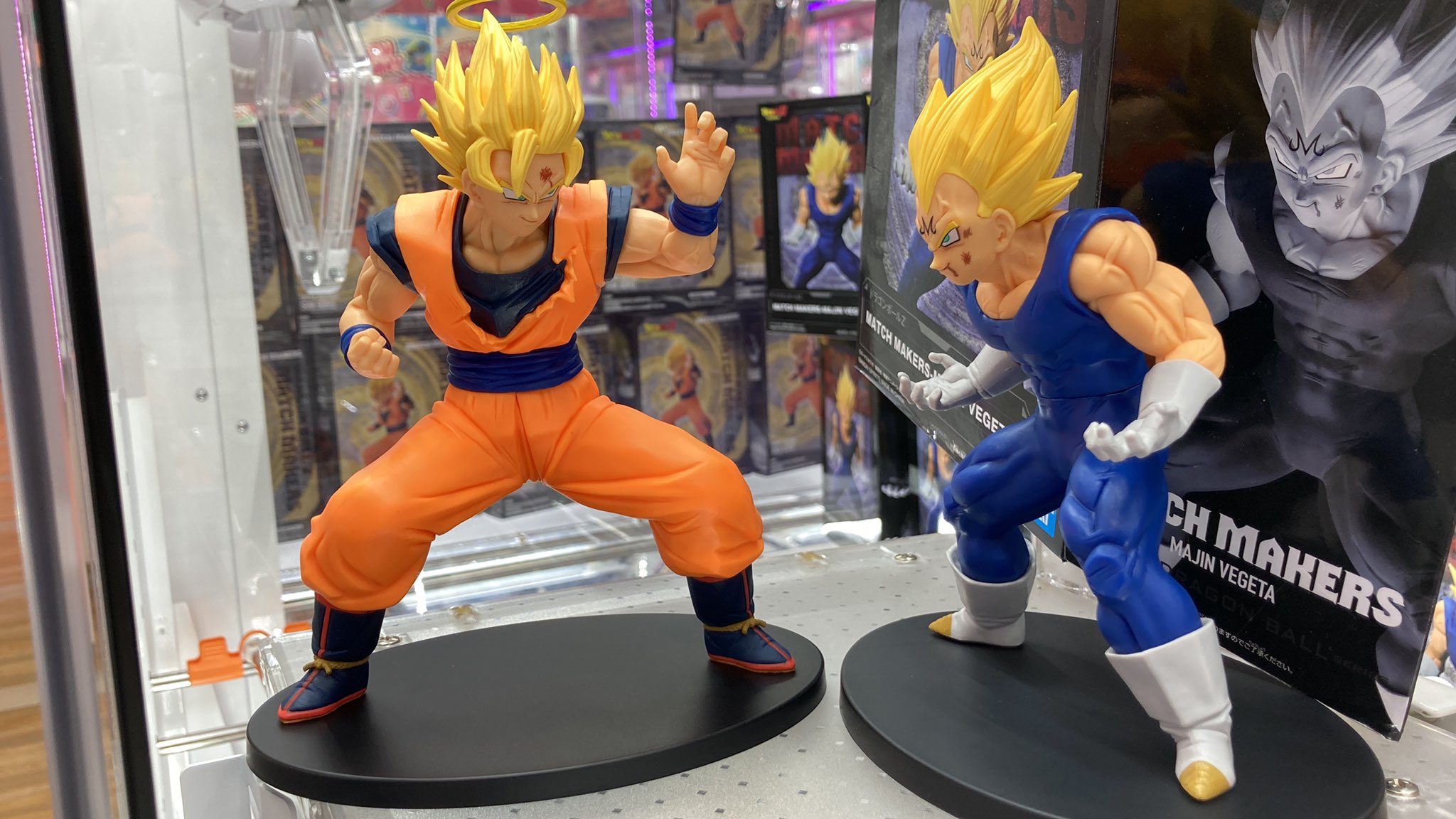 Goku & Vegeta ของแท้ JP แมวทอง - Match Makers Banpresto [โมเดลดราก้อนบอล] (2 ตัว)