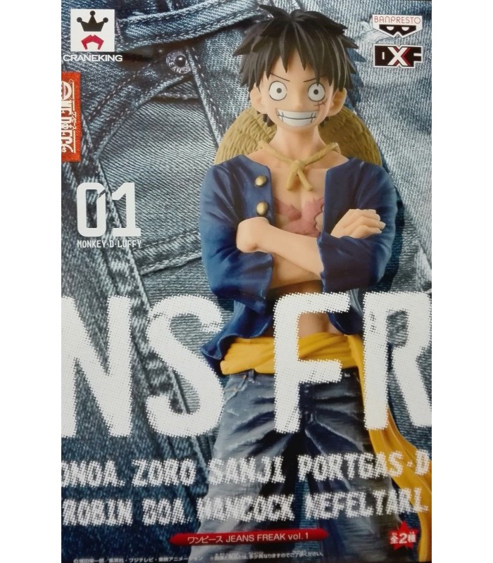 Luffy ของแท้ JP แมวทอง - Jeans Freak Banpresto [โมเดลวันพีช]