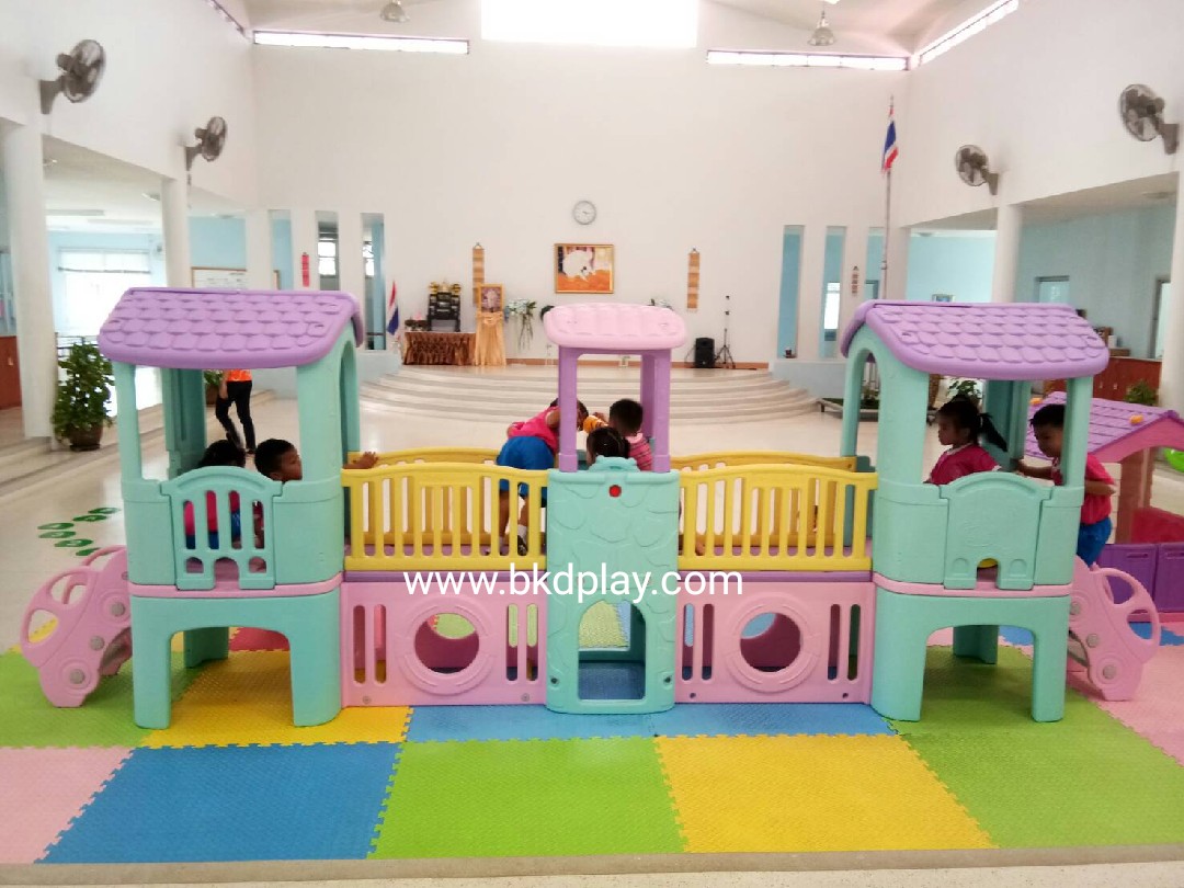 บ้านสไลเดอร์ ,บ้านน้อย 3 ป้อม พร้อมบันไดรถ (สีหวาน) ,บ้านเด็กเล่น,บ้านเจ้าหญิง,ของเล่นเด็ก,พร้อมส่ง, ราคาโรงงาน