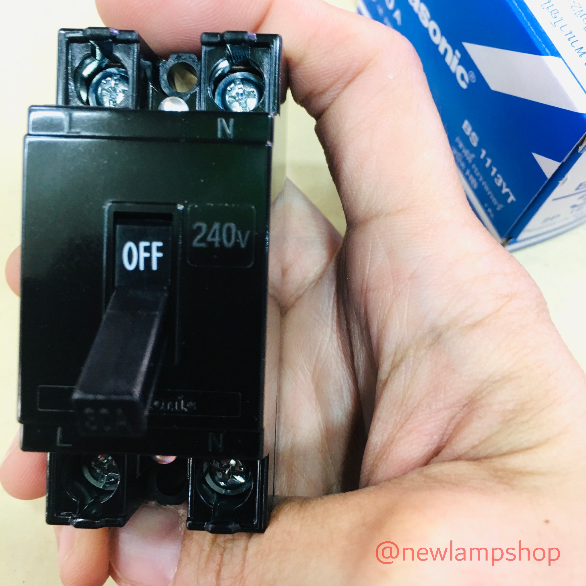 Safety Breaker เชฟตี้ เบรกเกอร์ สวิตซ์ตัดไฟอัตโนมัติ ยี่ห้อ Panasonic 10A/15A/20A/30A/40A