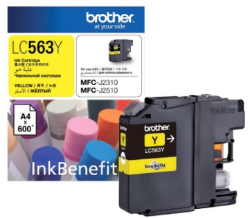 ตลับหมึกอิ้งค์เจ็ท [Brother] LC-563Y สีเหลือง