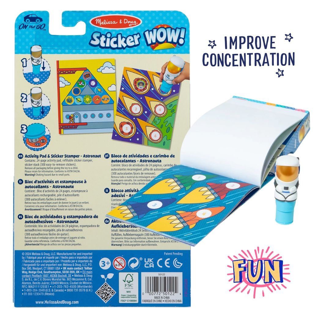 ชุดตัวปั้มสติ๊กเกอร์อวกาศ กับสมุดกิจกรรม พร้อมสติ๊กเกอร์ 300 ดวง ของเล่นเสริมพัฒนาการเด็ก เสริมทักษะการเรียนรู้ สื่อการสอนอนุบาล พร้อมส่ง