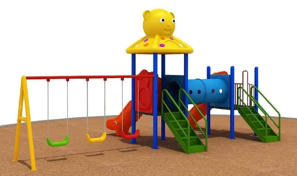 เครื่องล่นสนามกลางแจ้ง ชุด หมีน่ารัก / เครื่องเล่นสนามกลางแจ้ง ชุด Little Bear Swing