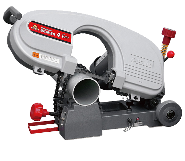 เครื่องเลื่อยสายพาน "ASADA" ตัดท่อสูงสุด 4" 220V. จับแบบโซ่ BANDSAW PIPE CUTTING 4"