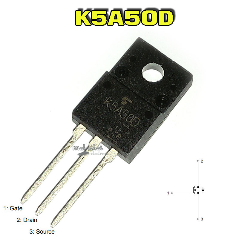 MOSFET K5A50D TK5A50D TO-220F 5A 500 โวลต์ MOS FET