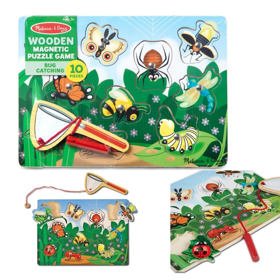 Magnetic Puzzle Game - Bug Catching บอร์ดเกมแม่เหล็ก รุ่นจับแมลง, ของเล่นเสริมพัฒนาการ, ของเล่นเด็ก,พร้อมส่ง