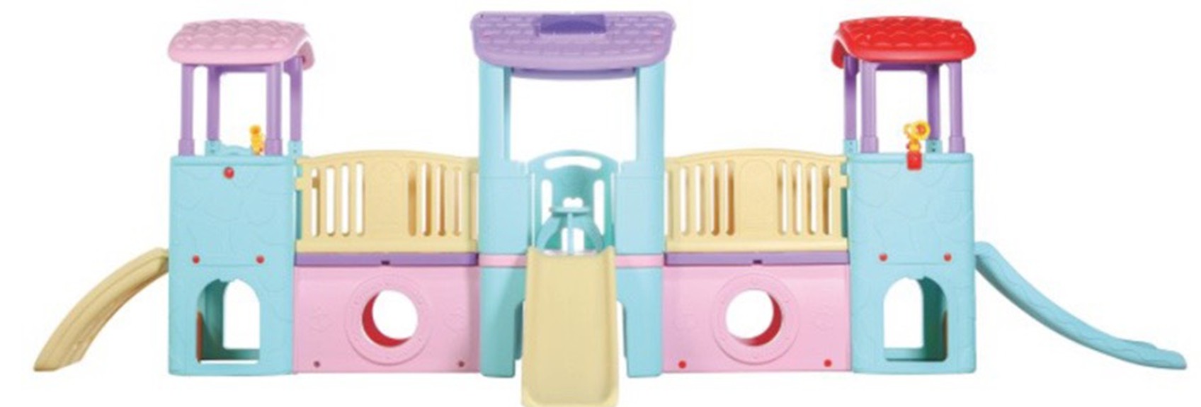บ้านป้อมสไลด์ สีหวาน ,ของเล่นเด็ก,พร้อมส่ง ราคาโรงงาน