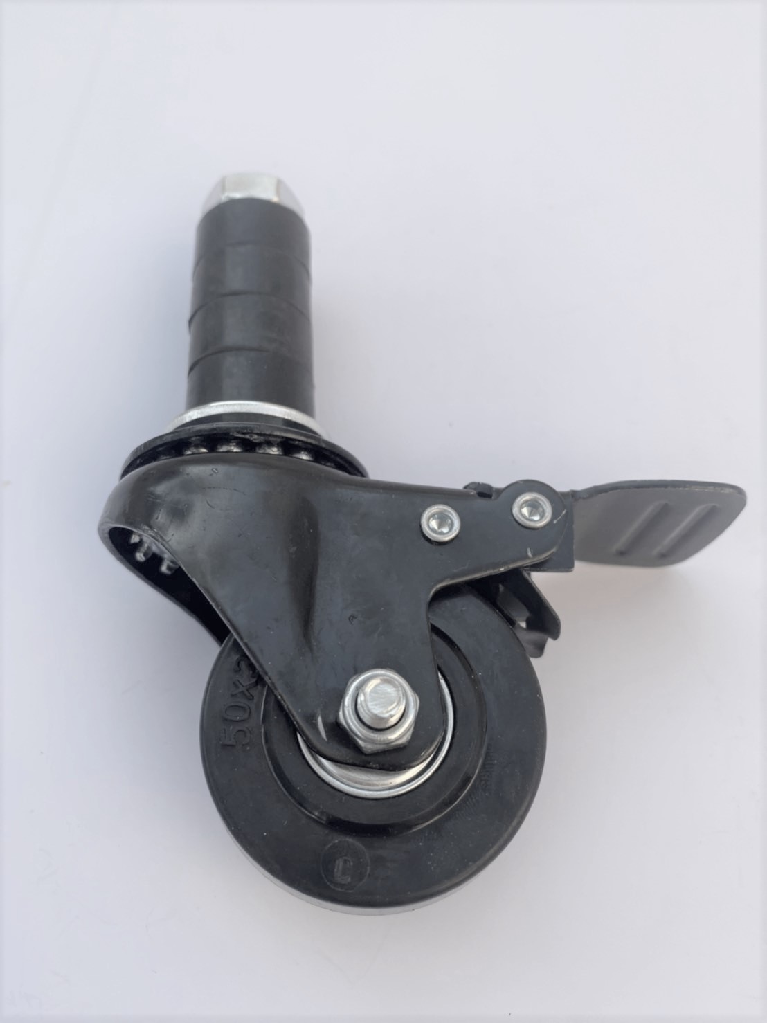 ล้อยางดำ 2" , 2" Cater wheel Swivel/Brake