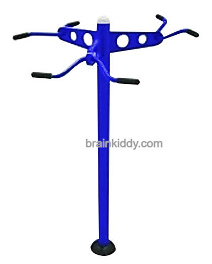 เครื่องออกกำลังกาย กลางแจ้ง ชุดอุปกรณ์ บริหารแขน หัวไหล่ หน้าอก แบบดึงข้อ 3 ระดับ ลานกีฬา อเนกประสงค์ สนามกีฬา ขนาด 150 x 150 x 230 ซม.