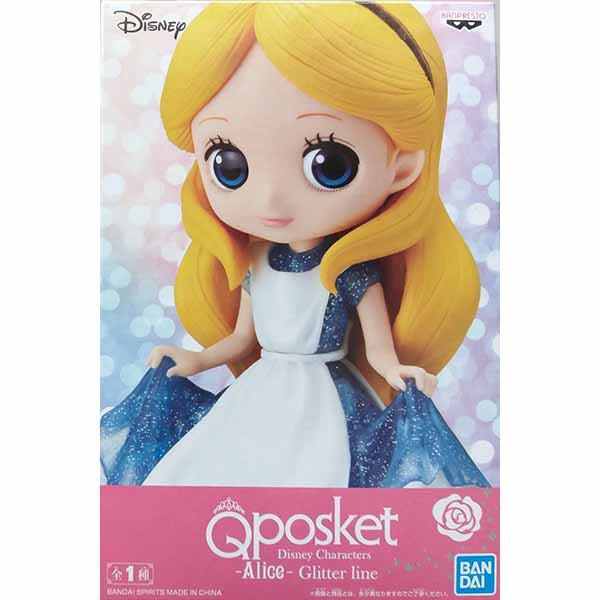 Alice - Glitter Line ของแท้ JP - Q Posket Banpresto [โมเดล Disney]