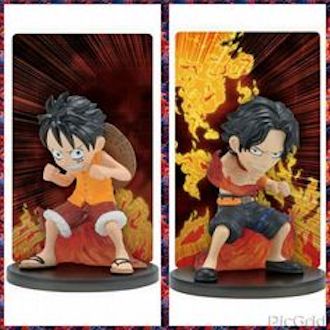 Brother Marineford Set ของแท้ JP แมวทอง - WCF Ichiban Kuji Banpresto [โมเดลวันพีช] (2 ตัว)