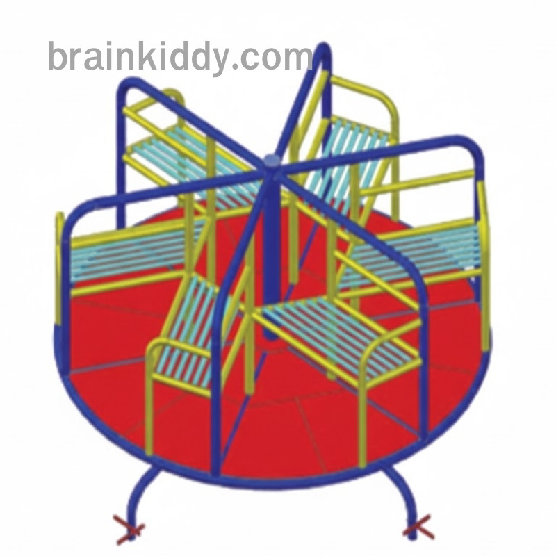 คอกหมุน 6 ที่นั่ง ม้าหมุน, เครื่องเล่นสนามกลางแจ้ง , เครื่องเล่นสนามแบบเหล็ก,ชิงช้า,สไลเดอร์,โยกเยกเหล็ก, ม้าหมุน, OutdoorPlayground, ราคาโรงงาน ขนาด 120x120x80 ซม.