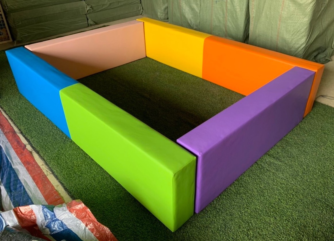 บ่อบอล คอกกั้นเด็ก ฝึกยืน นวมนิ่ม หนัง pvc, พร้อมส่ง