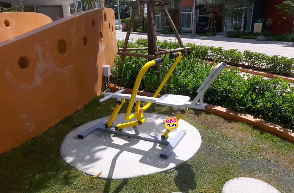 เครื่องออกกำลังกาย กลางแจ้ง ชุดอุปกรณ์ บริหารแขน หน้าท้อง แบบโยก กรรเชียง FND-LS-30 ลานกีฬา อเนกประสงค์ สนามกีฬา