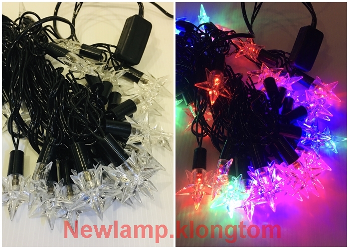 ไฟประดับ ดาวกระจายห้าแฉก ขาว และ สลับสี