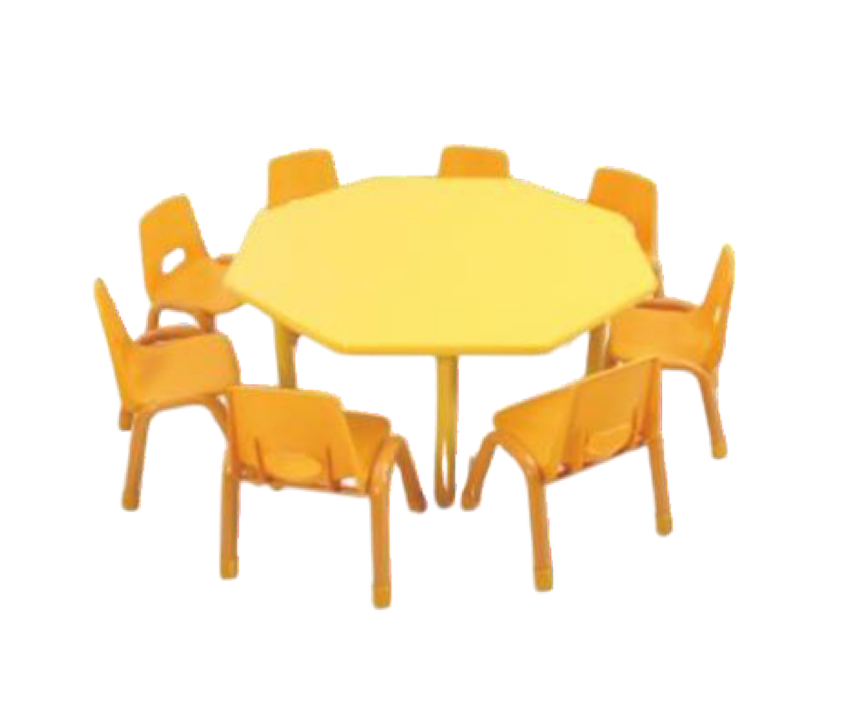 ชุดโต๊ะหกเหลี่ยม SET B พร้อมเก้าอี้ 8 ที่นั่ง โต๊ะเก้าอี้นักเรียน,โต๊ะเด็ก,เก้าอี้เด็ก,อนุบาล-ประถม,โต๊ะกิจกรรม,โต๊ะพลาสติกขาเหล็ก,โต๊ะเขียนหนังสือเด็ก สั่งนำเข้า ขนาด ย.120 x 48-56